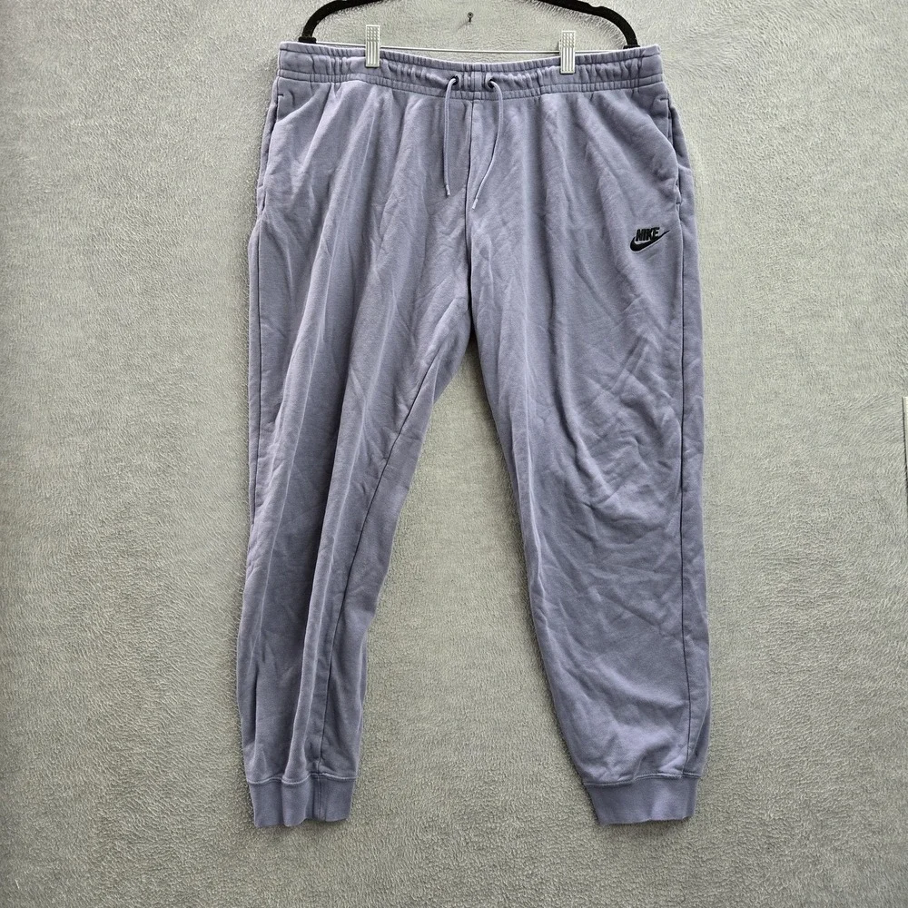 Nike Men Pants XL Blue Swoosh Embroidery Sweatpants BV4095-482 Logo 27
